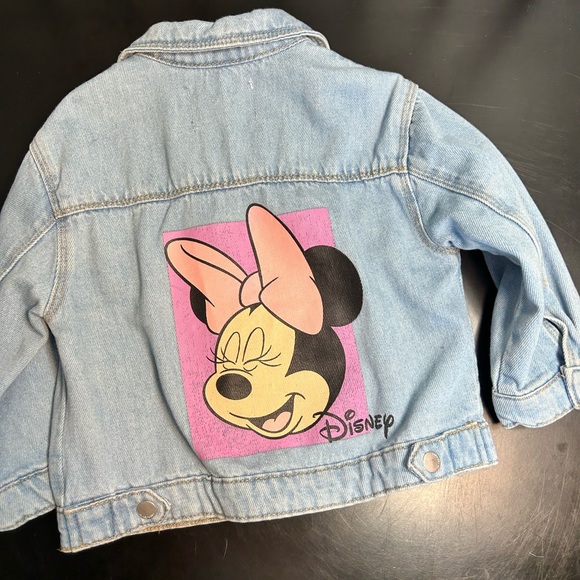Zara Jackets & Coats Zar Disney Jean Jacket With Minni Mouse Size